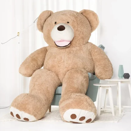 Big Plush Teddy Bear, Soft Toy, 260 Cm, 102 Inches, 8.5 Feet, Light Brown, Bobo