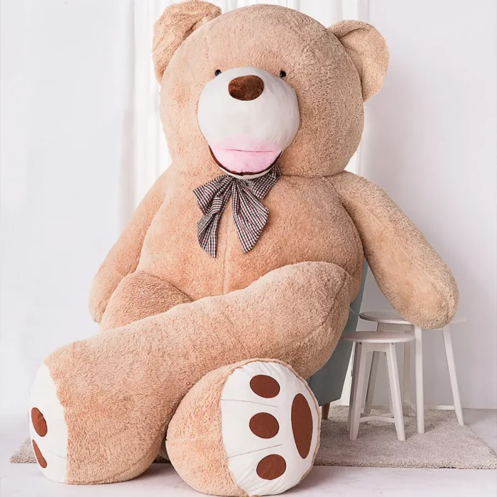 Big Plush Teddy Bear, Soft Toy, 300 Cm, 118 Inches, 9.8 Feet, Light Brown, Bobo - Afbeelding 1
