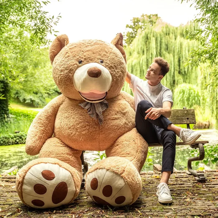 Big Plush Teddy Bear, Soft Toy, 300 Cm, 118 Inches, 9.8 Feet, Light Brown, Bobo - Afbeelding 5